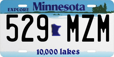 MN license plate 529MZM