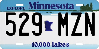 MN license plate 529MZN
