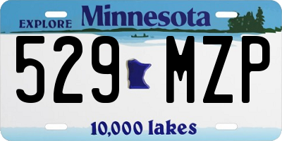 MN license plate 529MZP