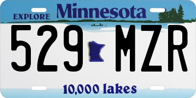 MN license plate 529MZR