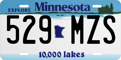 MN license plate 529MZS