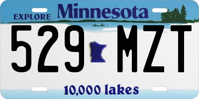 MN license plate 529MZT