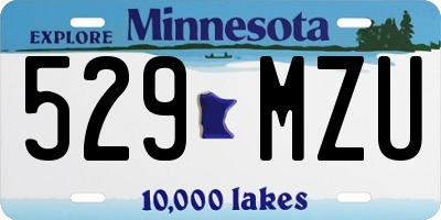 MN license plate 529MZU