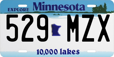 MN license plate 529MZX