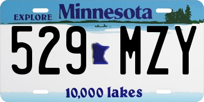 MN license plate 529MZY