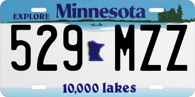 MN license plate 529MZZ