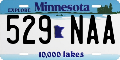 MN license plate 529NAA