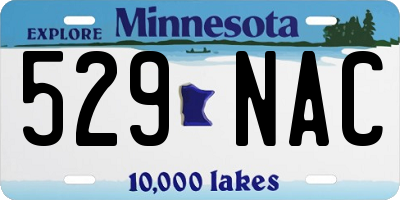MN license plate 529NAC