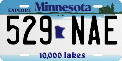 MN license plate 529NAE