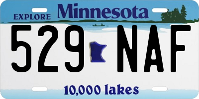 MN license plate 529NAF