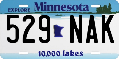 MN license plate 529NAK