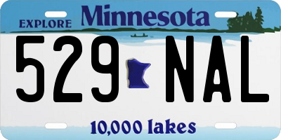 MN license plate 529NAL