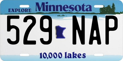 MN license plate 529NAP