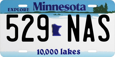 MN license plate 529NAS