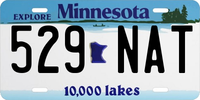 MN license plate 529NAT