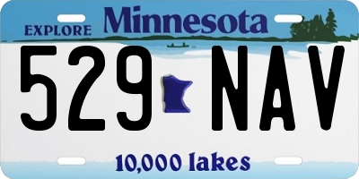 MN license plate 529NAV
