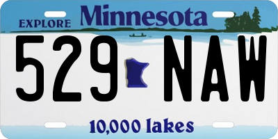 MN license plate 529NAW