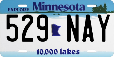 MN license plate 529NAY