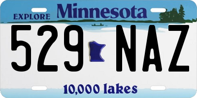 MN license plate 529NAZ