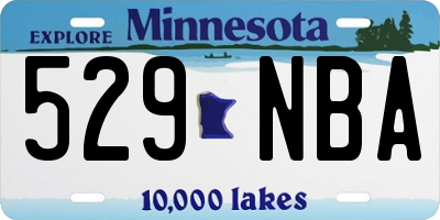 MN license plate 529NBA