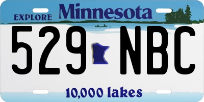 MN license plate 529NBC