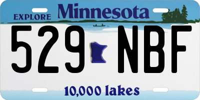 MN license plate 529NBF