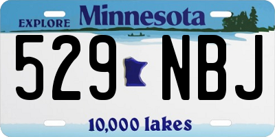 MN license plate 529NBJ