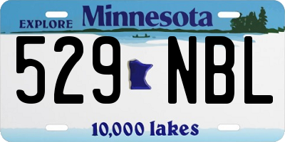 MN license plate 529NBL