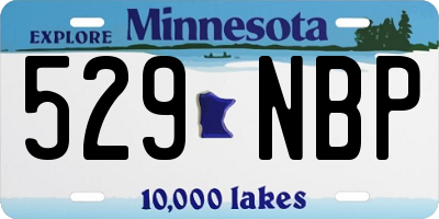 MN license plate 529NBP