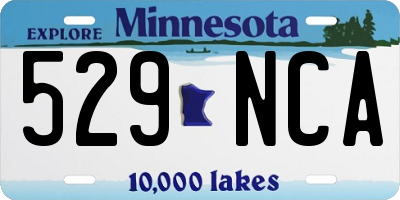 MN license plate 529NCA