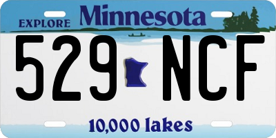 MN license plate 529NCF