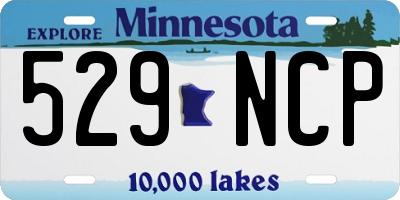 MN license plate 529NCP