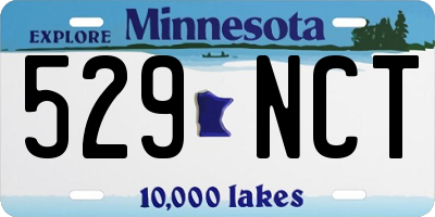 MN license plate 529NCT