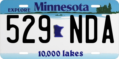 MN license plate 529NDA