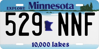 MN license plate 529NNF