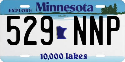 MN license plate 529NNP