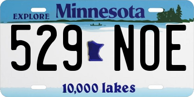 MN license plate 529NOE