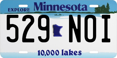 MN license plate 529NOI
