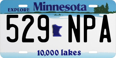 MN license plate 529NPA