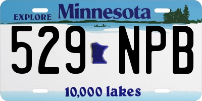 MN license plate 529NPB