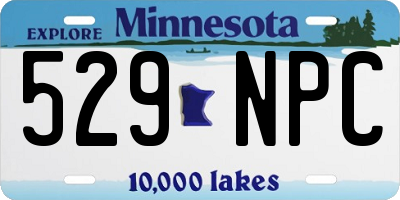 MN license plate 529NPC