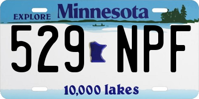 MN license plate 529NPF