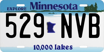 MN license plate 529NVB