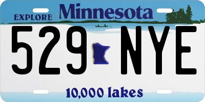 MN license plate 529NYE