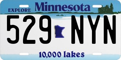 MN license plate 529NYN