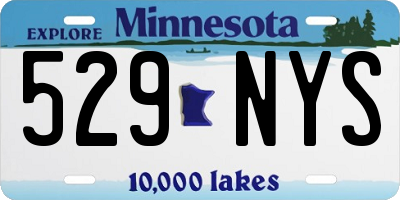 MN license plate 529NYS