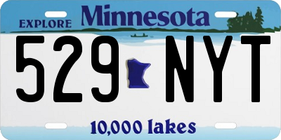 MN license plate 529NYT