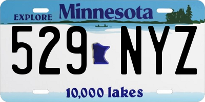 MN license plate 529NYZ