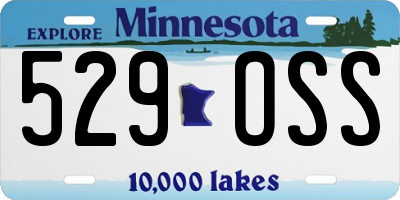 MN license plate 529OSS