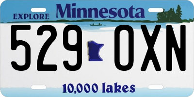 MN license plate 529OXN